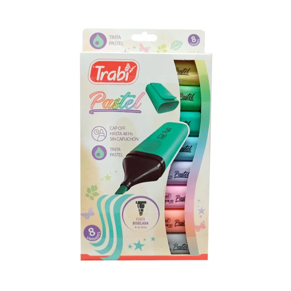 RESALTADOR TRABI PASTEL X 8