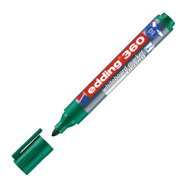 MARCADOR EDDING 360 VERDE RECARGABLE P / PIZARRA