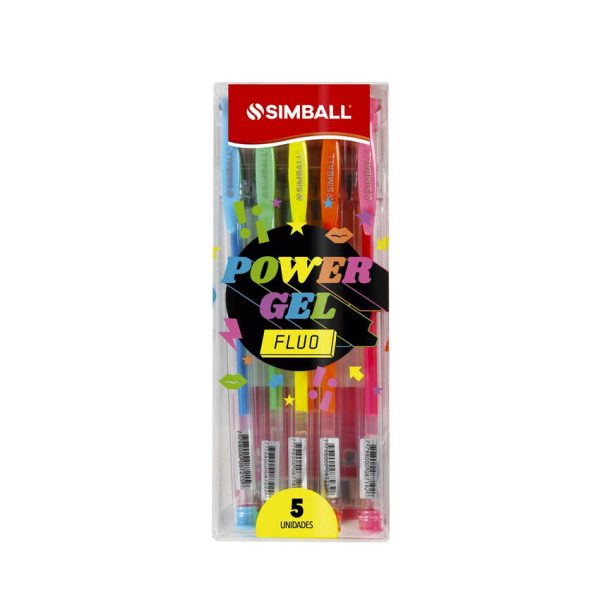 BOLIGRAFO SIMBALL POWER GEL FLUO X 5