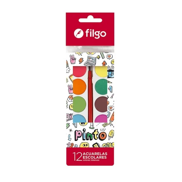ACUARELA FILGO 12 COLORES BLISTER