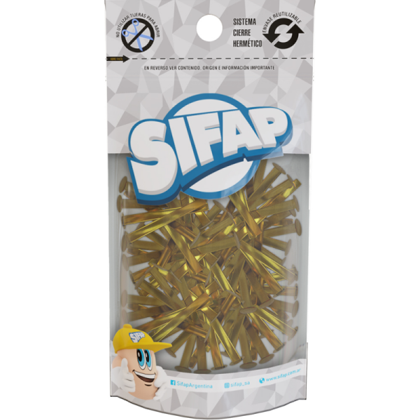 BROCHES DORADOS SIFAP Nº 4 (18 MM)
