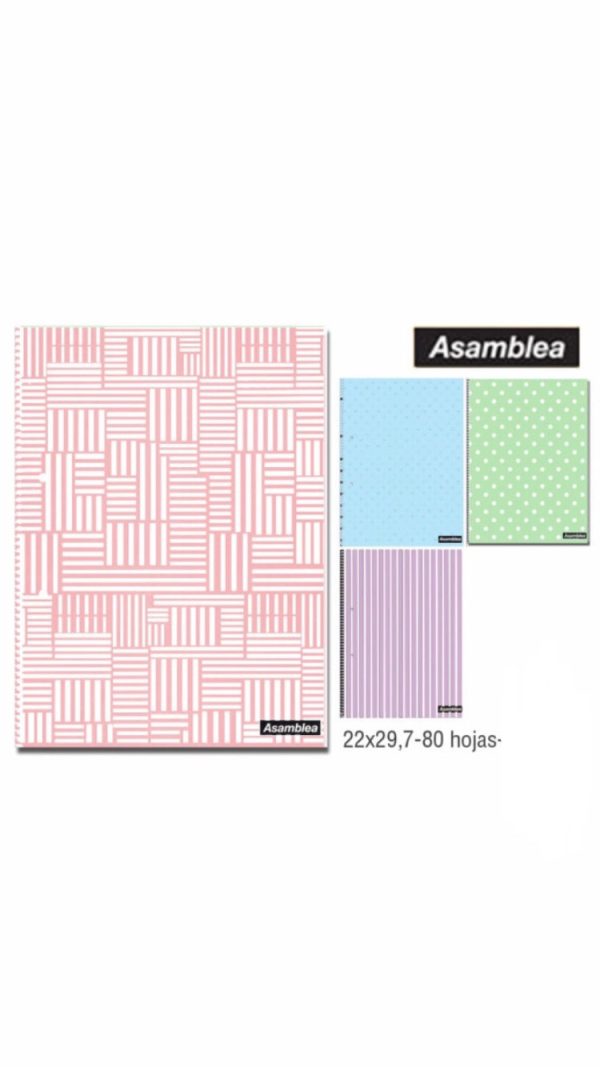 CUADERNOLA ASAMBLEA EMP COLORES PASTEL-
