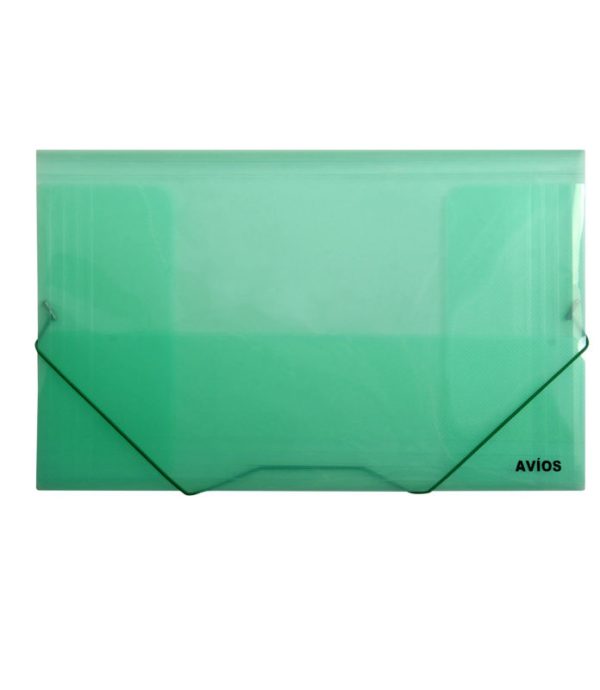 CARPETA CON ELASTICO DOBLE OF AVIOS VERDE