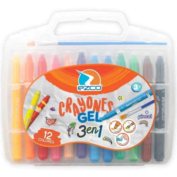CRAYON EZCO X 12 GEL ACUARELABLE