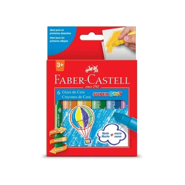 CRAYON FABER SUPER SOFT X 6
