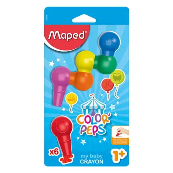 CRAYON MAPED BABY X 6 EN BLISTER