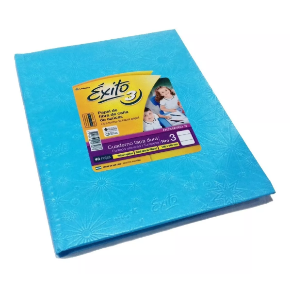 CUADERNO EXITO T / D CELESTE X 100 HS FORR