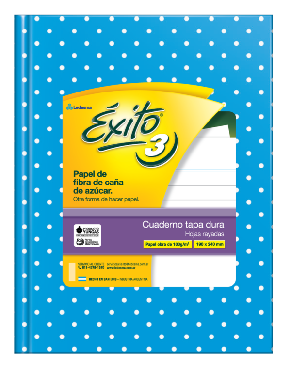 CUADERNO EXITO T / D LUN CELESTE X 48 HS