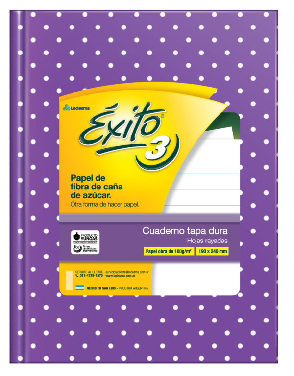 CUADERNO EXITO T / D LUN LILA  X 48 HS FORR
