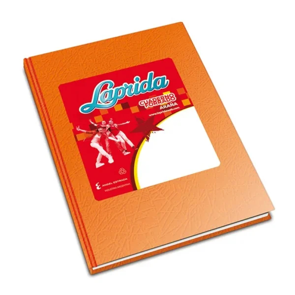 CUADERNO LAPRIDA T / D NARANJA X 98 HS FORRADO