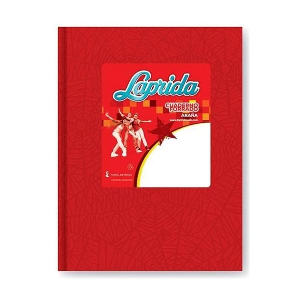 CUADERNO LAPRIDA T / D ROJO X 98 HS FORRADO