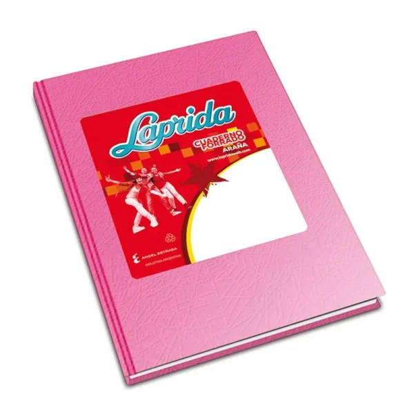 CUADERNO LAPRIDA T / D ROSA X 50 HS FORRADO