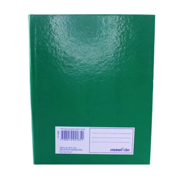 CUADERNO MARATHON T / D VERDE X 170 HOJAS