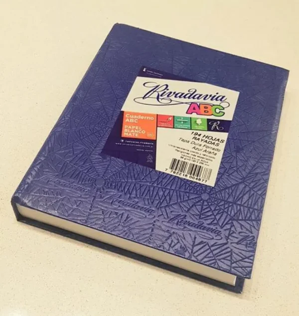 CUADERNO RIVADAVIA ABC T / D AZUL X 194