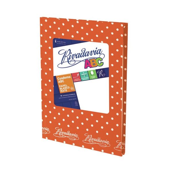 CUADERNO RIVADAVIA T / D LUN NARANJA X 50 HS FORRADO