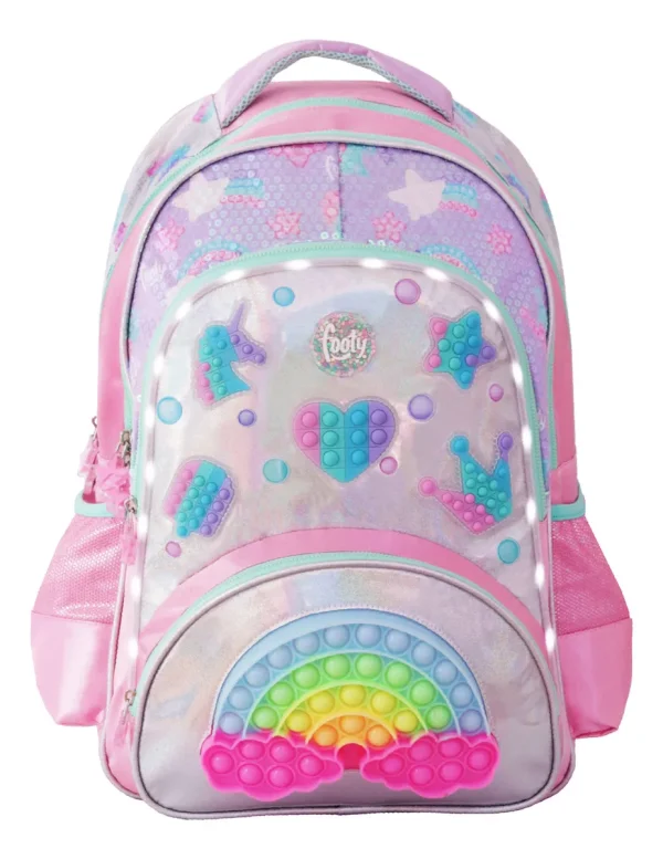 MOCHILA FOOTY 6303 ESPALDA 18 RAINBOW POP IT