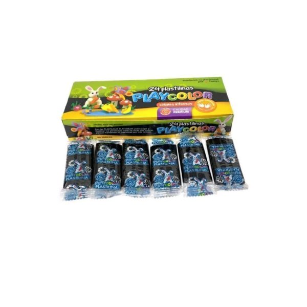 PLASTILINA PLAYCOLOR NEGRO X 24