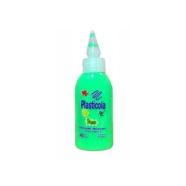 PLASTICOLA FLUO VERDE X 40 GRS