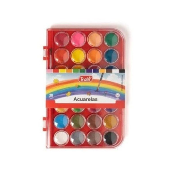 ACUARELA TRABI 28 COLORES ACRILICA