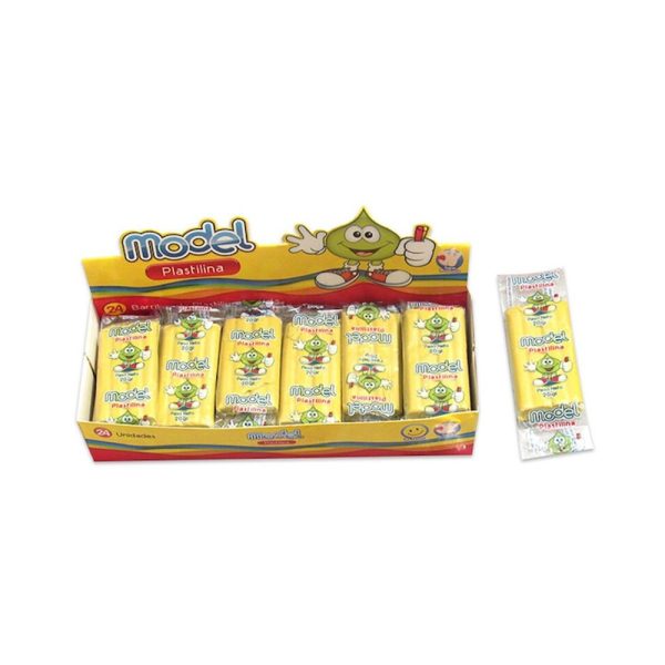PLASTILINA MODEL AMARILLA X 24
