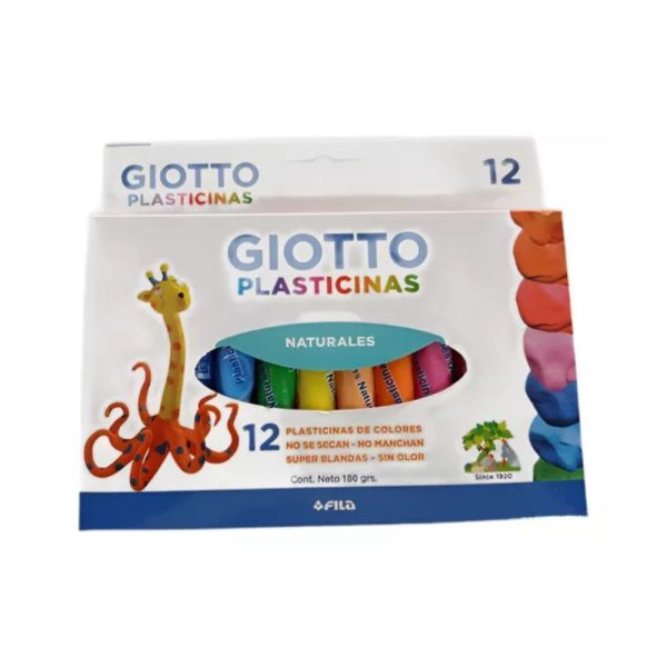 PLASTILINA GIOTTO X 12 SURTIDO
