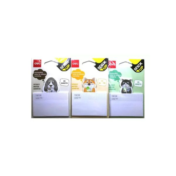 DELI 55902 NOTAS ADHESIVO ESC MASCOTAS 20 HOJAS