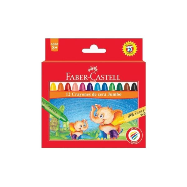 CRAYON FABER X 12 UNIDADES - JUMBO -LINEA ROJA