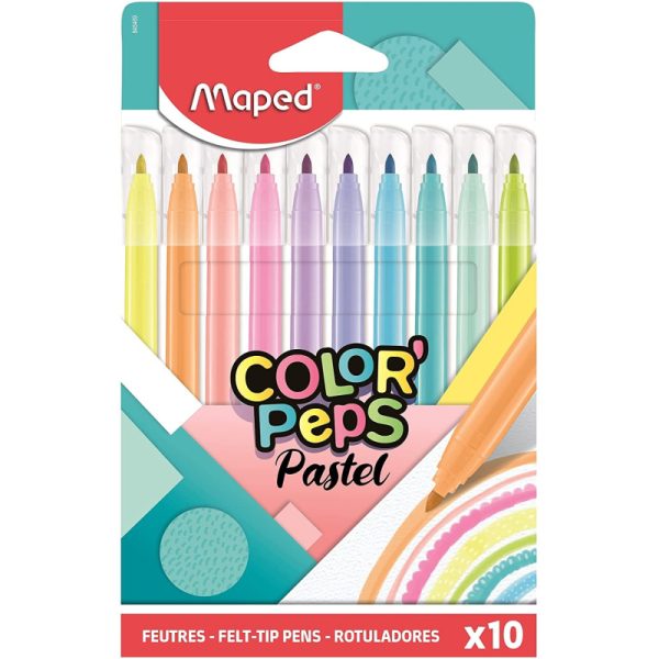 MARCADOR MAPED PASTEL ESTUCHE X 10