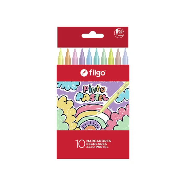 MARCADOR FILGO ESC PASTEL X 10