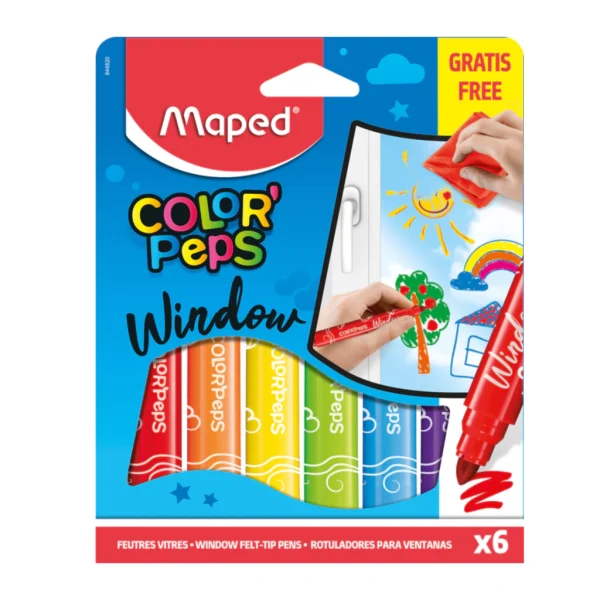 MARCADOR MAPED PARA VIDRIO X 6