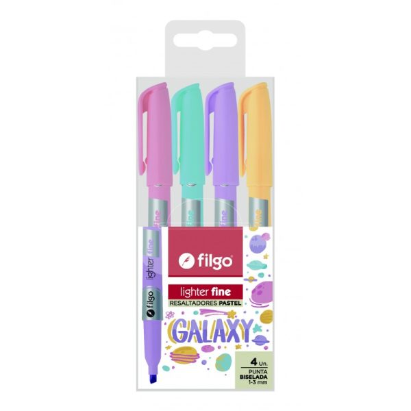 RESALTADOR FILGO FINE PASTEL X 4 GALAXY