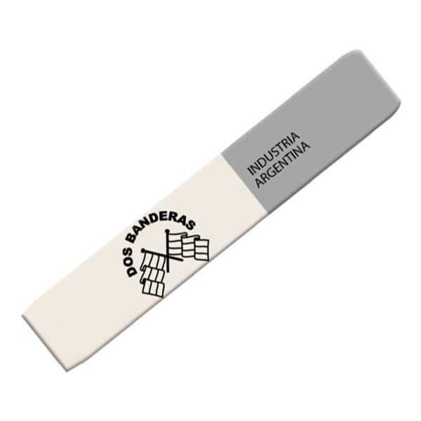 GOMA DOS BANDERAS GRIS y BLANCA  X 36 211