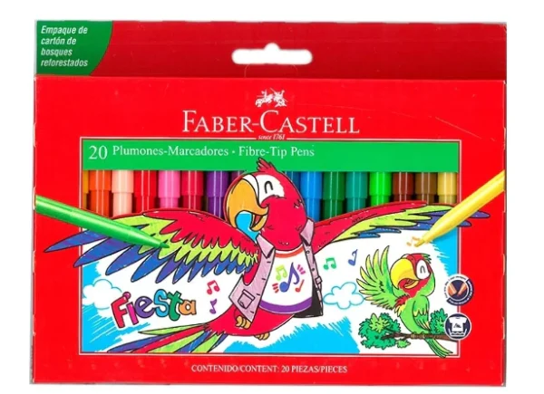 MARCADOR FABER ESCOLAR X 20