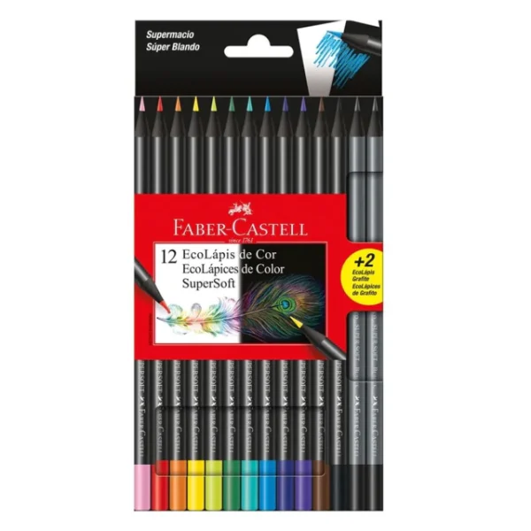 LAPIZ COLOR FABER X 12 SUPERSOFT