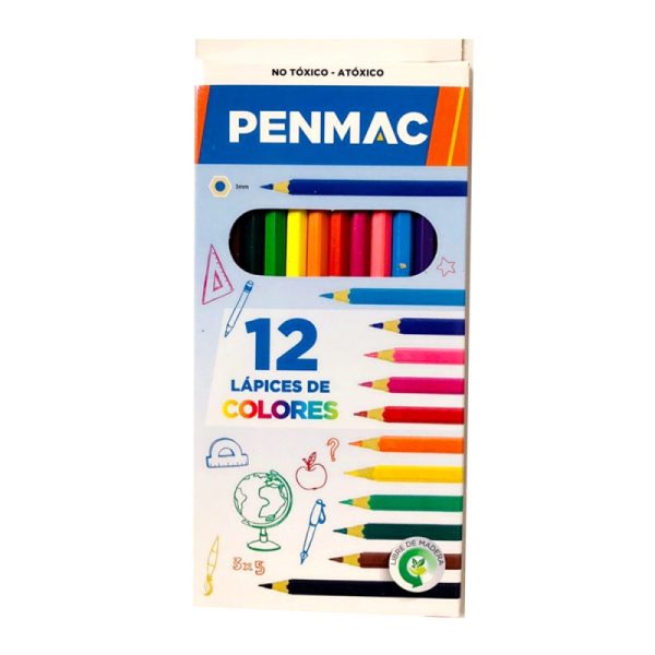 LAPIZ COLOR PENMAC X 12 LARGO