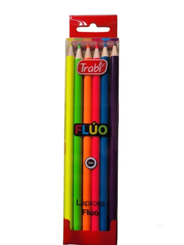 LAPIZ COLOR TRABI  FLUO X 6