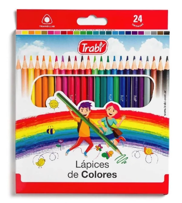 LAPIZ COLOR TRABI X 24  LARGO