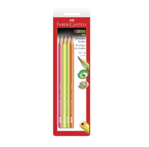 LAPIZ FABER GRAFITO NEON-B