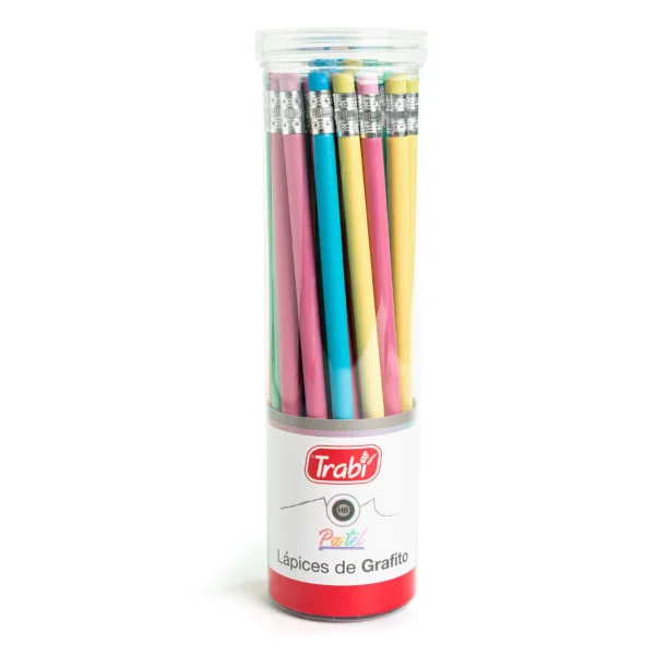 LAPIZ TRABI PASTEL X 36 POTE CON GOMA