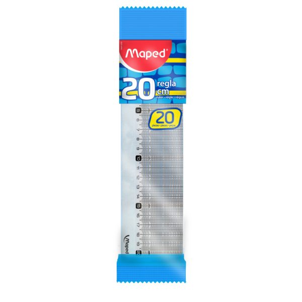 REGLA MAPED X 20 CM ECO CRISTAL
