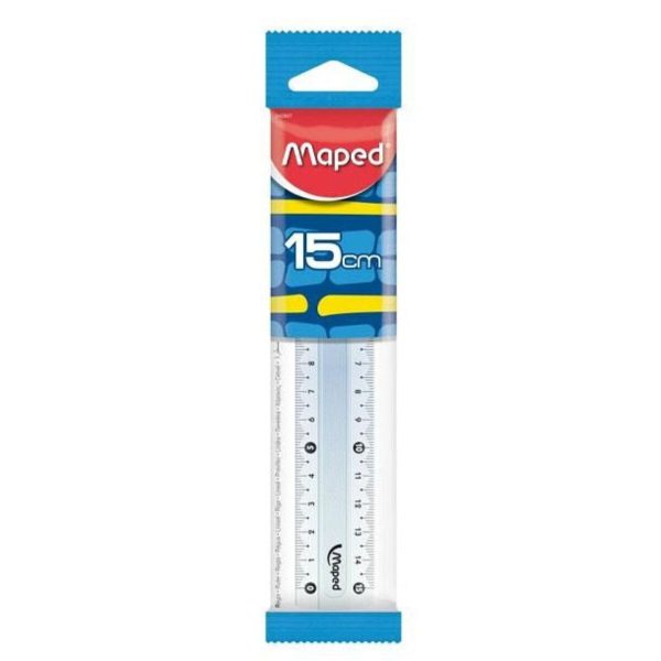 REGLA MAPED X 15 CM ECO CRISTAL