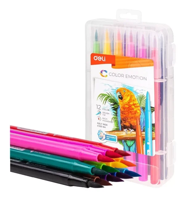 MARCADORES DELI PINCEL X 12 EST PLAST