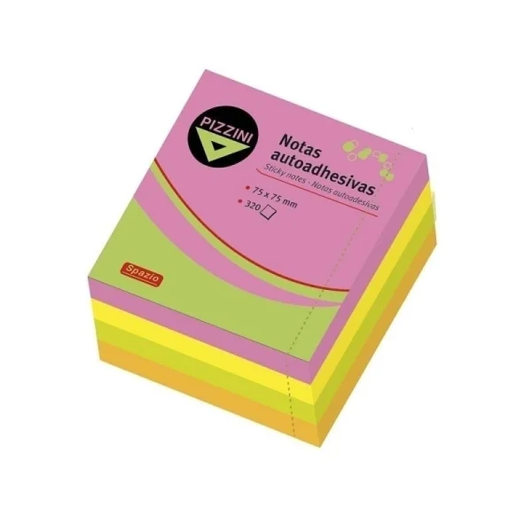 NOTA ADHESIVA PIZZINI X 320 FLUO 75 X 75