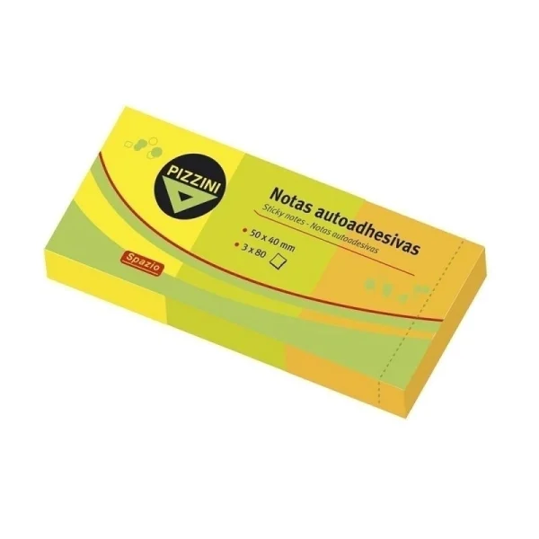 NOTA ADHESIVO PIZZINI FLUO X 3 (504080) 50