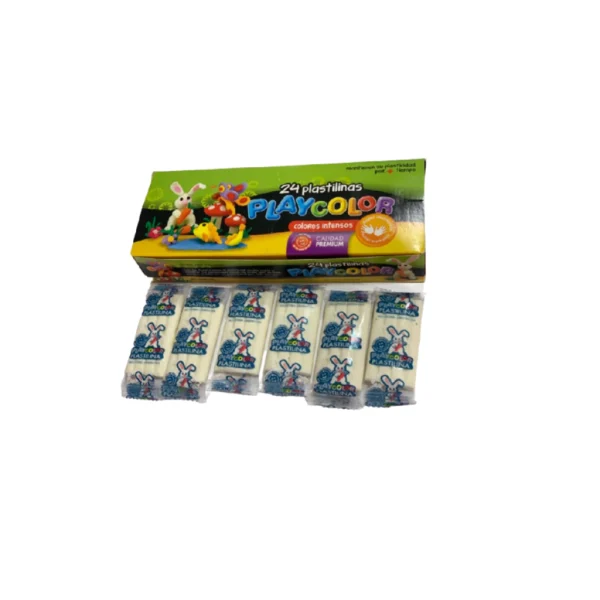 PLASTILINA PLAYCOLOR  BLANCA X 24
