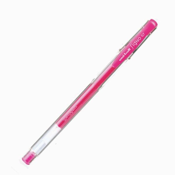 BOLIGRAFO ROLLER SIGNO ROSA FLUO