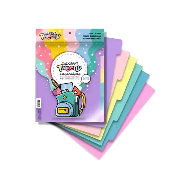 SEPARADOR IBI N° 3 PASTEL X 6 LENG 76676