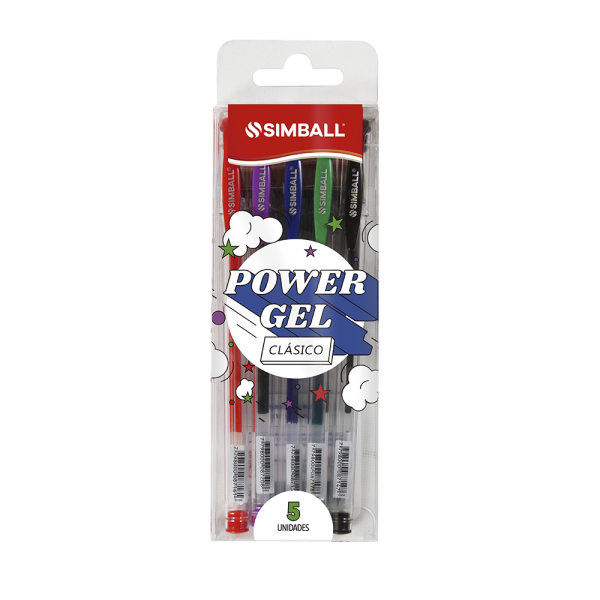 BOLIGRAFO SIMBALL POWER GEL X 5 CLASICO
