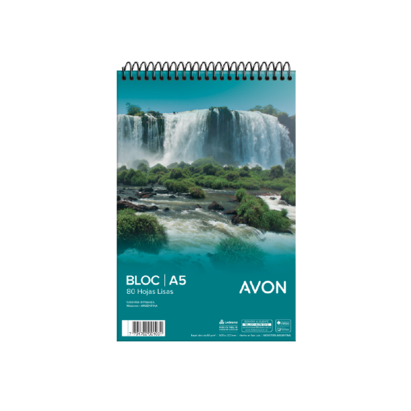 BLOCK AVON A5 X 80 HOJAS CON ESPIRAL LISO
