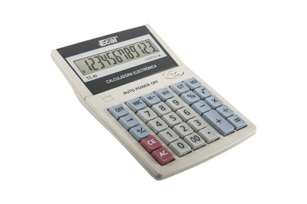 CALCULADORA ECAL TC 40 12 DIGITOS + 1 PILA